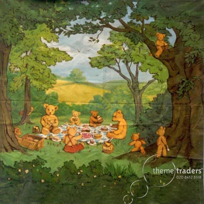 Teddy Bear Picnic Backdrop Props, Prop Hire