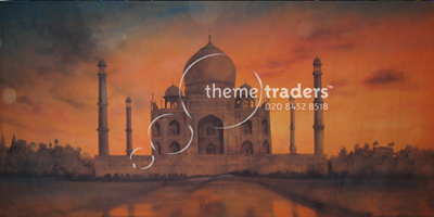 Taj Mahal at Sunset Backdrop Props, Prop Hire