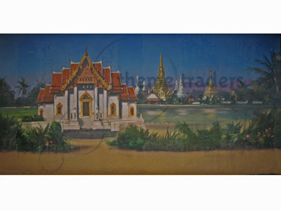 Thai Temple Backdrop Props, Prop Hire