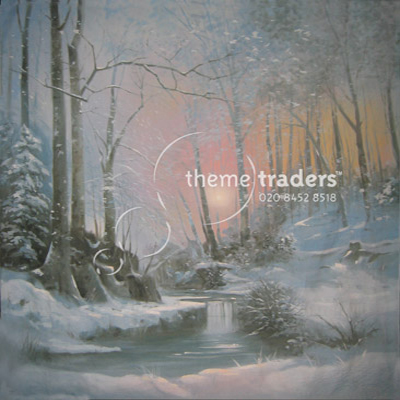 Winter Forest Stream Backdrop Props, Prop Hire