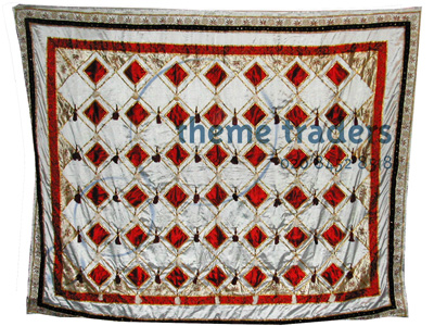 Mehndi Embroidered Indian Wall Hanging Props, Prop Hire