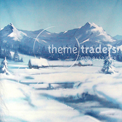 Winter Ski Alpine Backdrop Props, Prop Hire