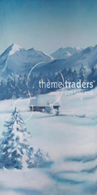 Winter Wonder Alpine Backdrop Props, Prop Hire