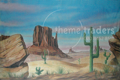 Western Mountain Scene Backdrop Props, Prop Hire