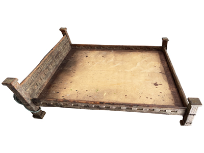 Medieval Double Bed Oak Props, Prop Hire