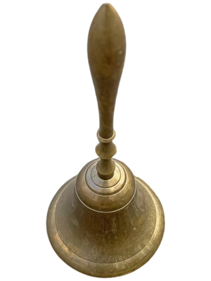 Antique All Brass Hand Bell Props, Prop Hire