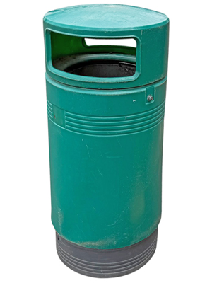 Plastic Park Street Rubbish Bin Props, Prop Hire