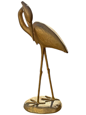 Art Deco 1.3 metre Gold Stork Bird Props, Prop Hire