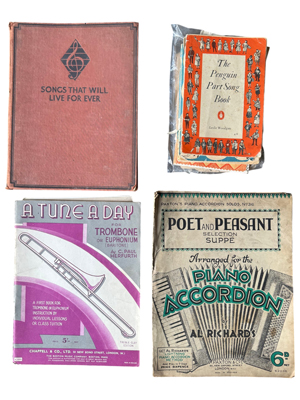 Vintage Music Books Props, Prop Hire
