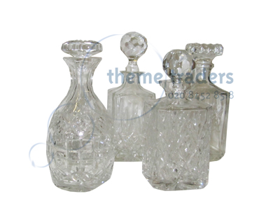 Crystal Decanters(100 different available) Props, Prop Hire