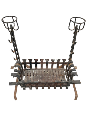 90cms Castle Metal Grate Brazier Props, Prop Hire