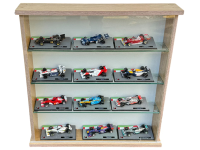 Glass Front Formula Racing Models Display Case Props, Prop Hire