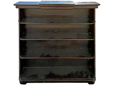 Dark Oak Retro Bookcase Props, Prop Hire
