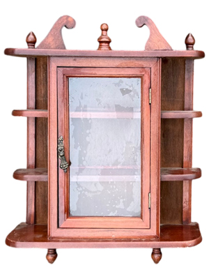 Ornate Small Antique Wall Display Cabinet Props, Prop Hire