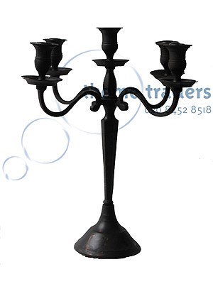 Candelabras Folding Arms Black Props, Prop Hire