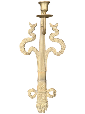 Brass Antique Candle Wall Sconce Props, Prop Hire
