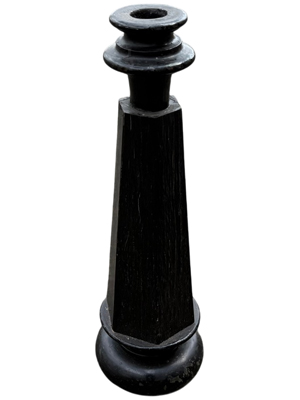 Black Wooden Gothic Church Candle Holders 0.5 Metre Props, Prop Hire