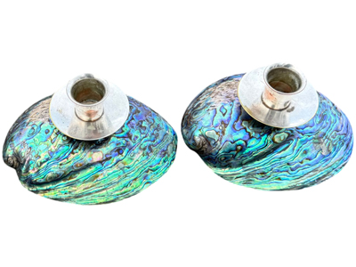 Abalone Shell Candle Holders Props, Prop Hire