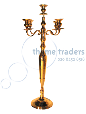 Brass 1m Candelabras Props, Prop Hire