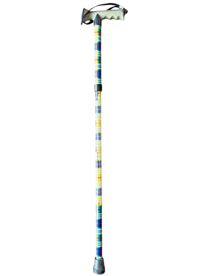 Multi Colour Tartan Walking Stick Props, Prop Hire