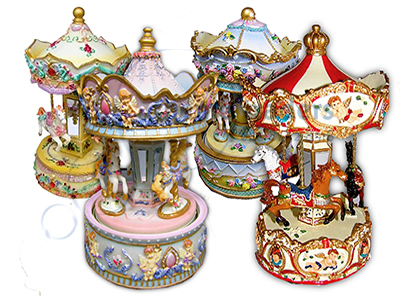 Assorted Carousel Table Centres Props, Prop Hire