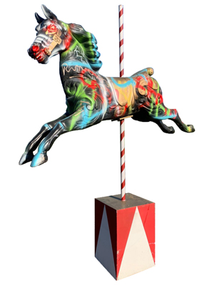 Carousel Horse Graffiti Props, Prop Hire