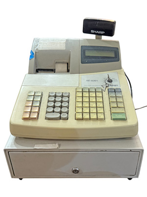 Sharp XE301 Cash Register Props, Prop Hire