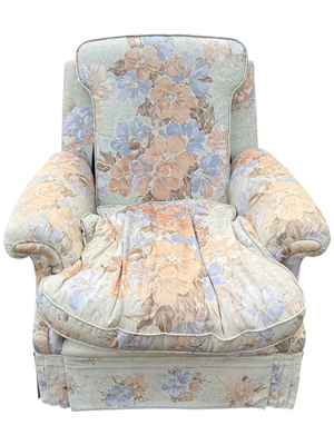 Floral Slopppy Quaint Armchair Props, Prop Hire