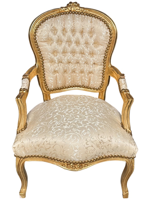 Gold Baroque Armchairs (pair available) Props, Prop Hire