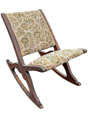 Embroidered Childrens Rocking Chair Nursery Seat Props, Prop Hire