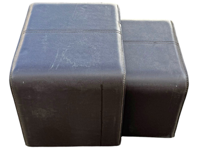 Leather Nest Ottoman Side Stools Props, Prop Hire