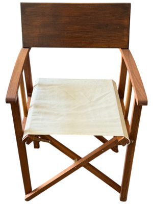Colonial Wooden Backed Cream Directors Chair Props, Prop Hire