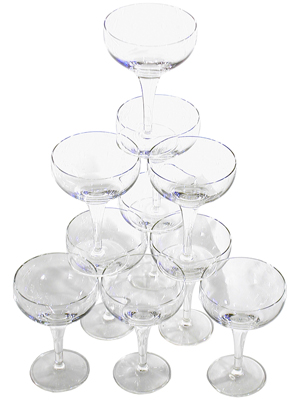 Champagne Glasses Props, Prop Hire