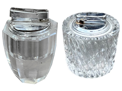 Glass Period Deco Desk Lighters (priced per item) Props, Prop Hire