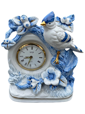 Ceramic Decorative Bird Clock Props, Prop Hire
