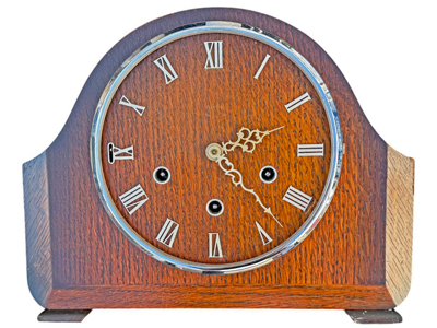 Westminster Chime Wooden Antique Mantle Clock Props, Prop Hire