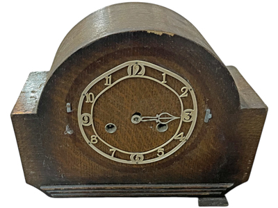 Brown Wooden Wonky Clock Props, Prop Hire