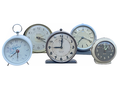 Assorted Character Retro Round Clocks Props, Prop Hire