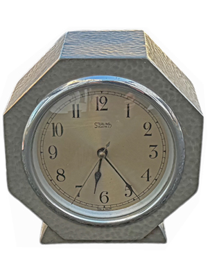 Octagonal Retro Sterling Side Clock Props, Prop Hire
