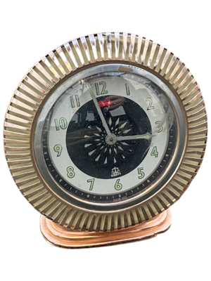 Gold Sunburst Retro Side Clock Props, Prop Hire
