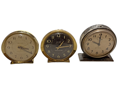 Retro Tin Clocks Props, Prop Hire