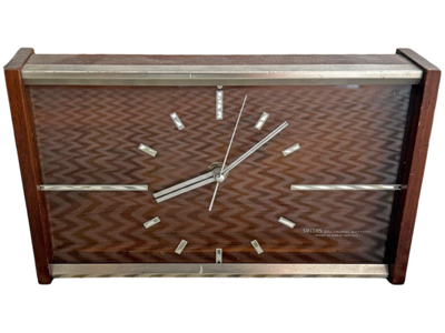 Wooden Smiths Clock 1970s Clock Props, Prop Hire