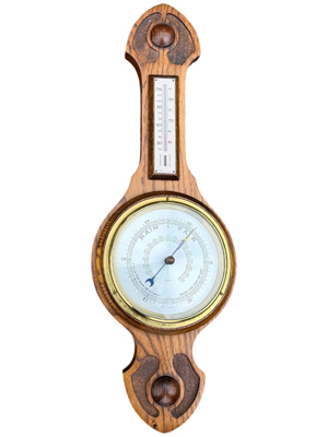 Banjo Barometer Thermometer Antique Wood Props, Prop Hire