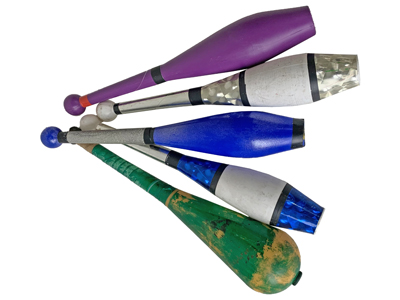 Juggling Clubs Props, Prop Hire