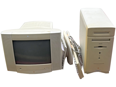 Complete Apple Macintosh 6500 Computer Screen Tower Keyboard Props, Prop Hire