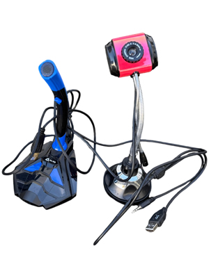 Games Desk Microphone and Camera Props, Prop Hire