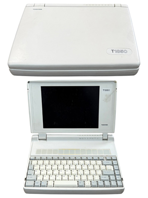 Very Early Toshiba T1850 Vintage Laptop Computer Props, Prop Hire