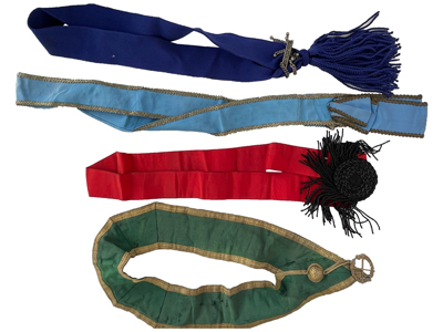 Regal Masonic Neck Sashes Props, Prop Hire