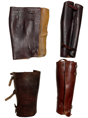 Re-Enactment Leather Gaiter Legging Anklets Spats Props, Prop Hire