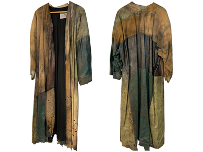 Leather Medieval Viking Long Coat Props, Prop Hire